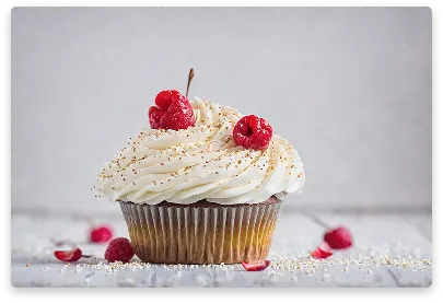 Delicious cherry cake with layers of cream and cherry filling on a white plate