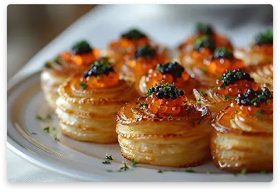 Spiral-shaped puff pastry filled with cheese in snail form
